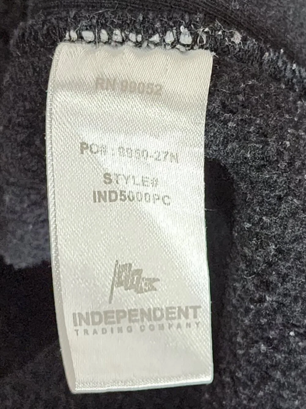 Tixxo Black Independent Trading Company Fleece Lined Cotton Poly Hoodie Size 2XL